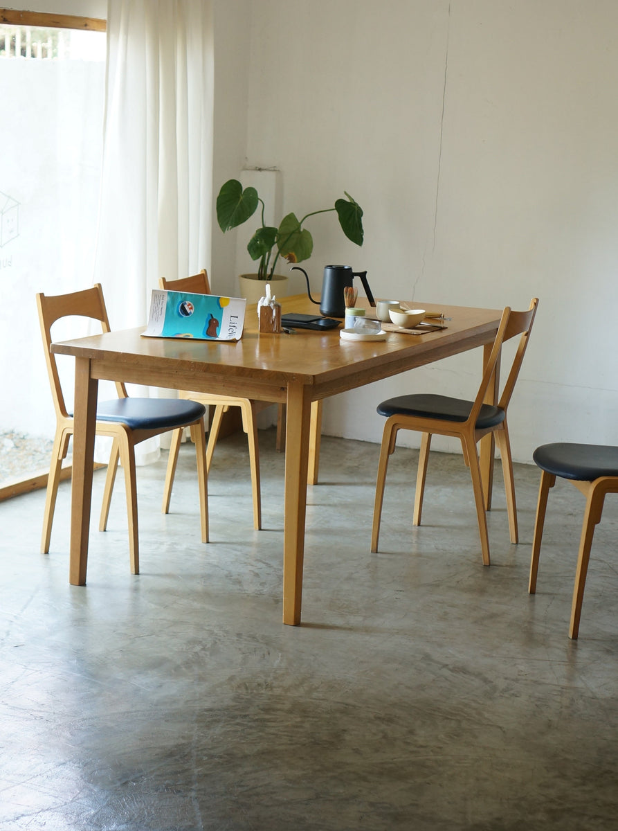 muji seater solid oak dining table