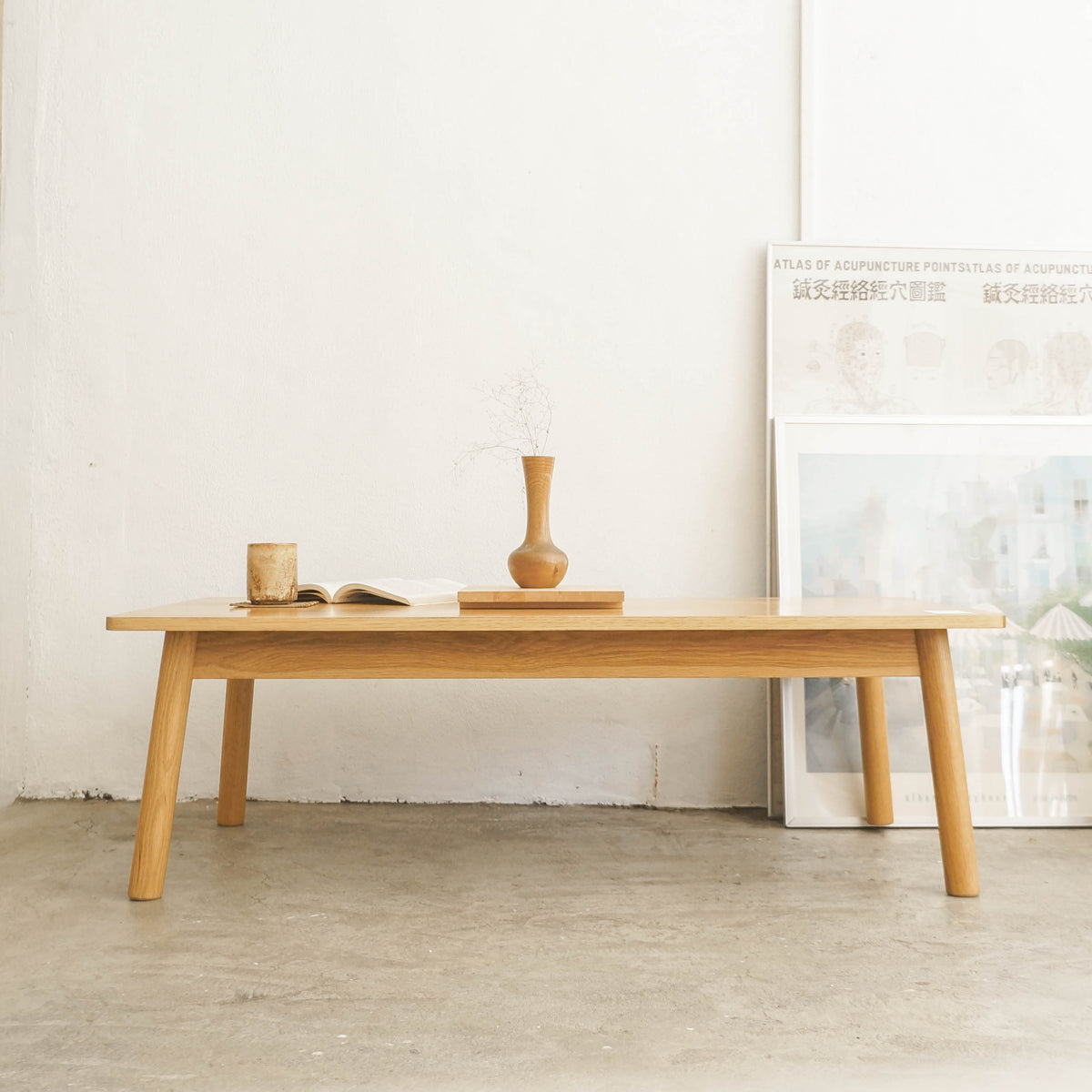 muji oak coffee low table – Burt Select Shop