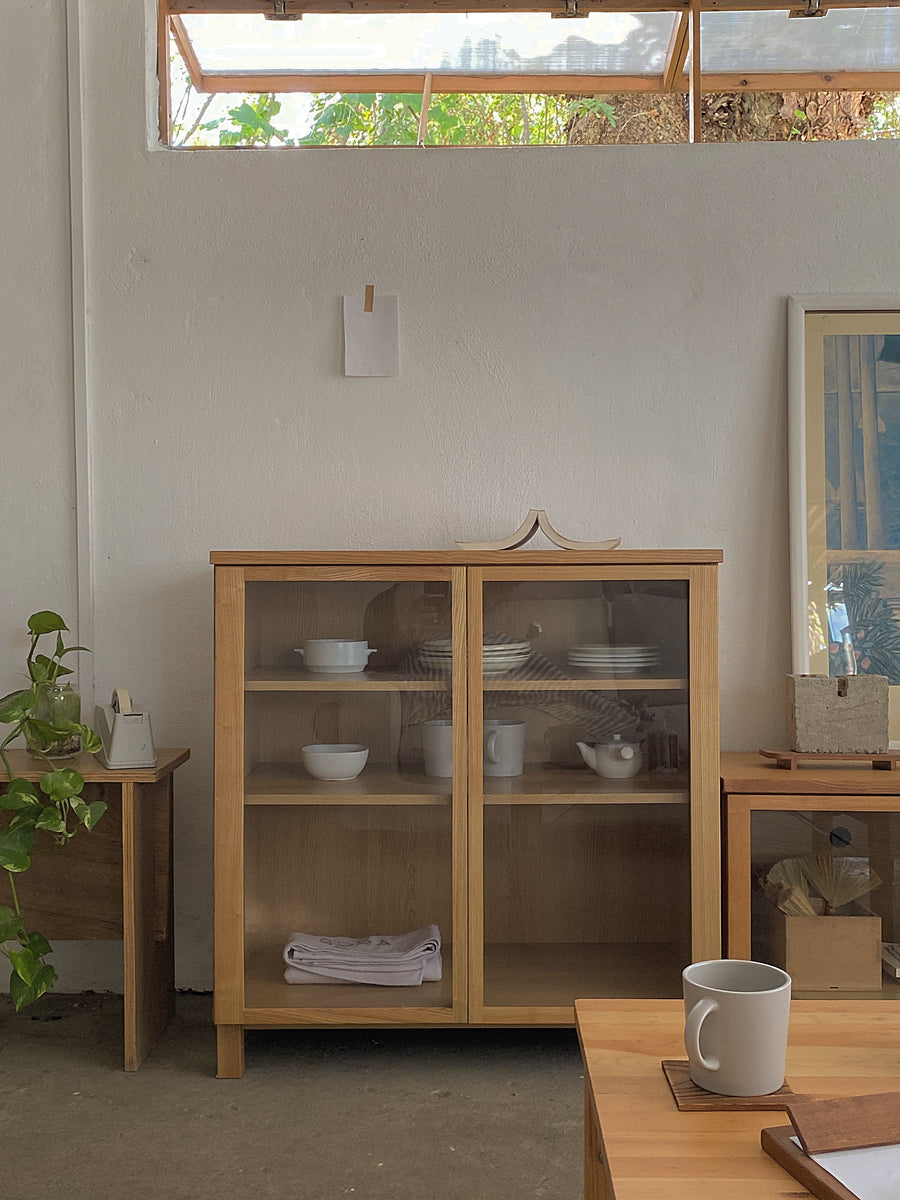 muji oak display cabinet – Burt Select Shop