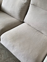 Muji 2.5 Seater High Back Feather Pocket Coil Sofa (white)