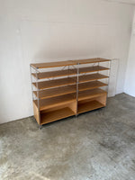 muji wide unit shelf set with flap doors (medium)