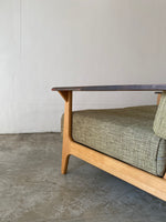 2 seater wooden midcentury sofa