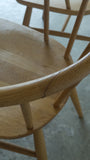 Muji Oak Rounded Leg Chair with Arms Set of 2