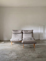 Muji 2 Seater High Back Reclining Chair w/ Ottoman