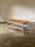 Oak and Chrome Coffee Table