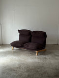 Muji 2 Seater High back Reclining Chair (Dark Brown)