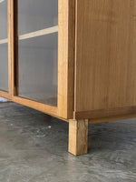 muji oak display cabinet