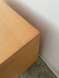 muji oak 3 tier wide chest drawer