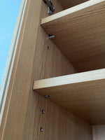 muji oak display cabinet