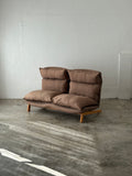 Muji 2 Seater High back Reclining Chair (Light Brown)