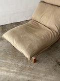 muji single high back reclining sofa (beige)