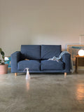 muji urethane pocket coil sofa (soft denim)