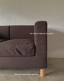 muji box sofa (dark brown)