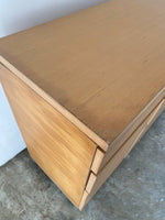 muji oak 3 tier wide chest drawer