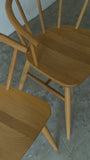 Muji Oak Rounded Leg Chair with Arms Set of 2