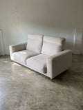 Muji 2.5 Seater High Back Feather Pocket Coil Sofa (white)