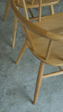 Muji Oak Rounded Leg Chair with Arms Set of 2