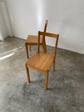 muji oak dining chairs set of 2