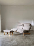 Muji 2 Seater High Back Reclining Chair w/ Ottoman