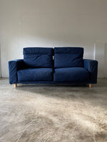 Muji 2.5 Seater High Back Feather Pocket Coil Sofa (Denim)