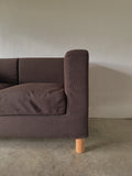 muji box sofa (dark brown)