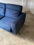 Muji 2.5 Seater High Back Feather Pocket Coil Sofa (Denim)