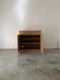 muji oak wooden cabinet