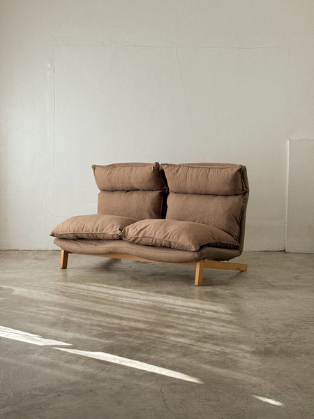Muji 2 Seater High back Reclining Chair (Light Brown)