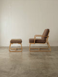 Muji Oak Living Dining Chair Set w/ Ottoman