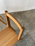 muji oak dining chairs set of 2