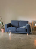 muji urethane pocket coil sofa (soft denim)