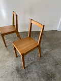 muji oak dining chairs set of 2