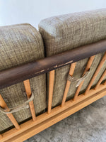 2 seater wooden midcentury sofa