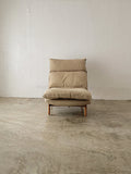 muji single high back reclining sofa (beige)