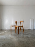 muji oak dining chairs set of 2