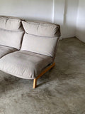 Muji 2 Seater High Back Reclining Chair w/ Ottoman