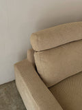 muji 2.5 seater feather pocket coil sofa with removable headrest