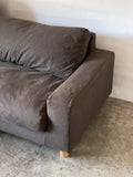 muji l-type feather pocket coil sofa (charcoal)