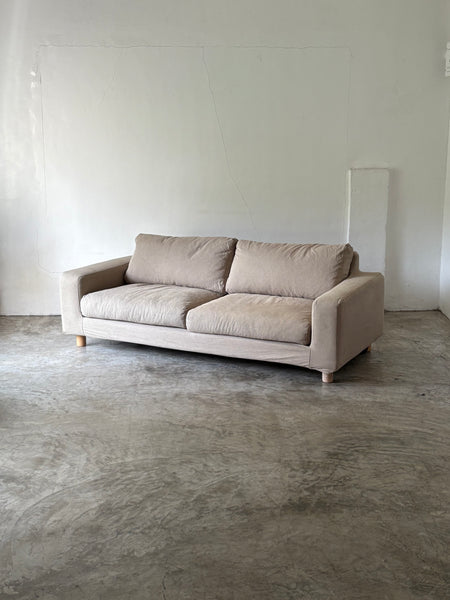 Muji 2.5 Seater Feather Pocket Coil Sofa (Gray)
