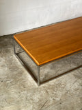 Oak and Chrome Coffee Table