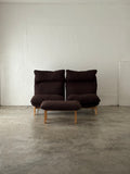 Muji 2 Seater High Back Reclining Chair w/ Ottoman