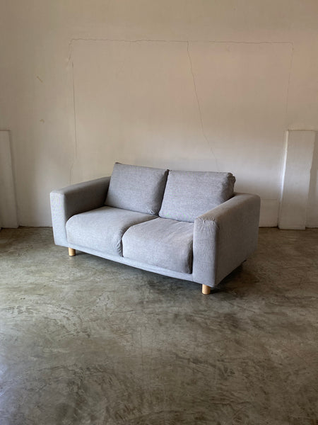 Muji 2 Seater Feather Pocket Coil Sofa (Gray)
