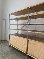 muji wide unit shelf set with flap doors (medium)