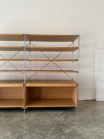 muji wide unit shelf set with flap doors (medium)