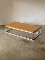 Oak and Chrome Coffee Table