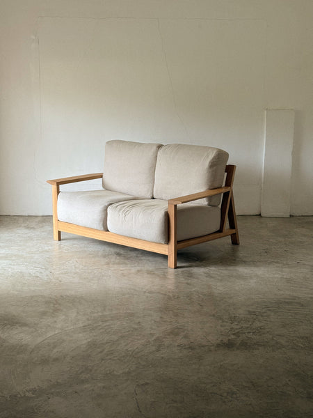 Muji 2 Seater Wooden Frame Sofa Urethane Pocketcoil