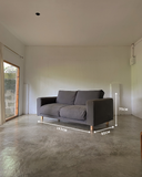muji 2.5 seater pocket coil sofa (charcoal gray)