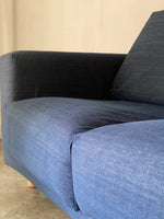 muji urethane pocket coil sofa (soft denim)