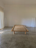 muji oak single wooden bed