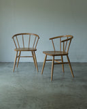 Muji Oak Rounded Leg Chair with Arms Set of 2